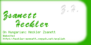 zsanett heckler business card